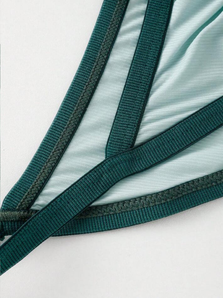 FANDY Men's Sexy Solid Color Mesh Adjustable Thong Underwear